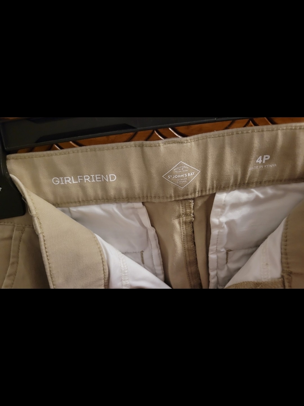 St. John's Bay Girlfriend Chinos in Light Tan